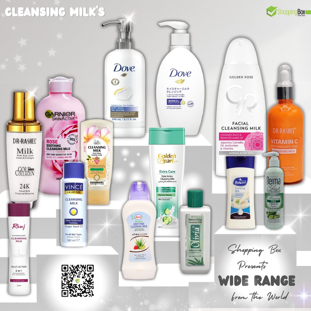 Cleansing milks for dry and sensitive skin – gentle face cleansers and makeup removers in Pakistan – original brands – Shopping Box