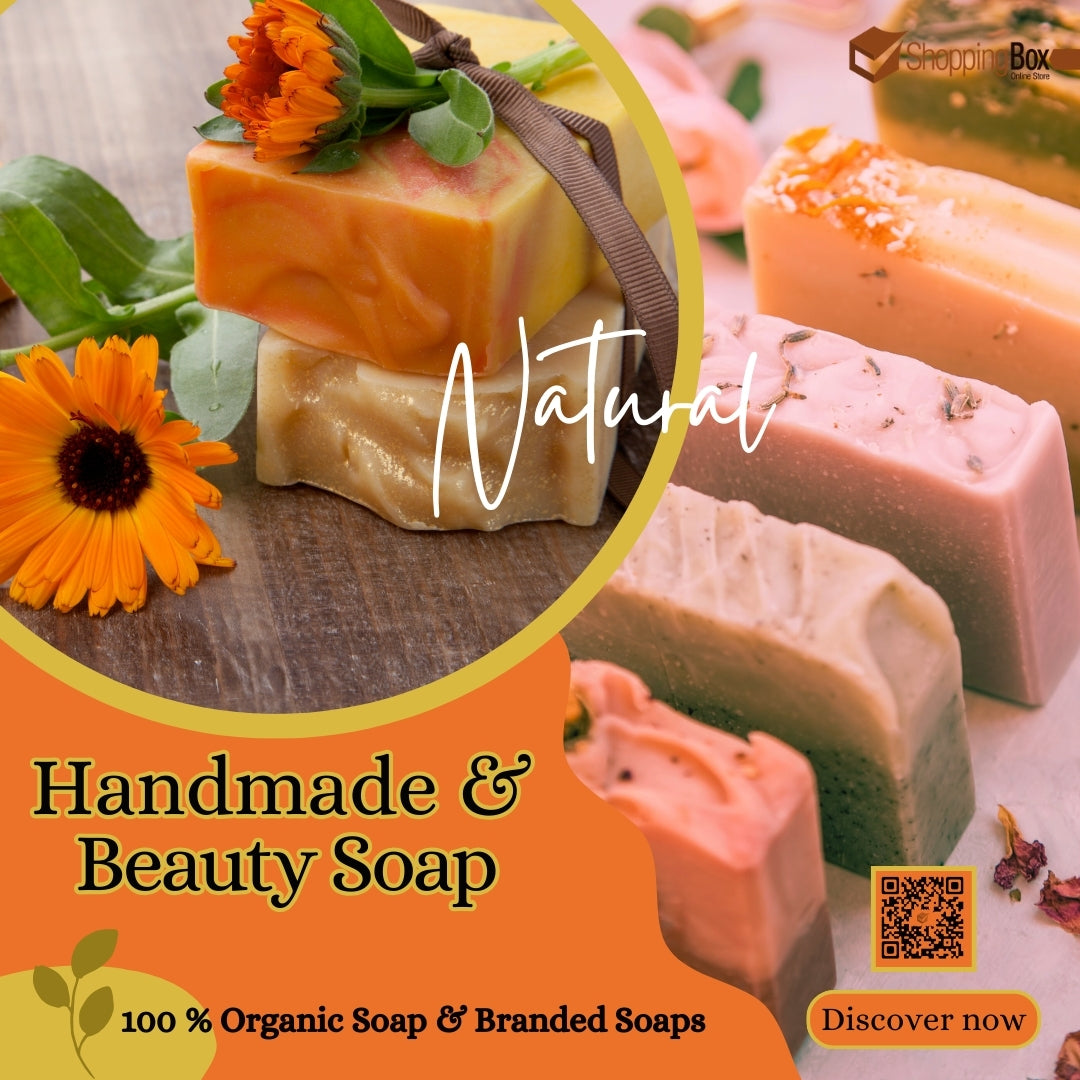 Organic handmade beauty soaps on display – natural skincare collection available in Pakistan – Shopping Bo