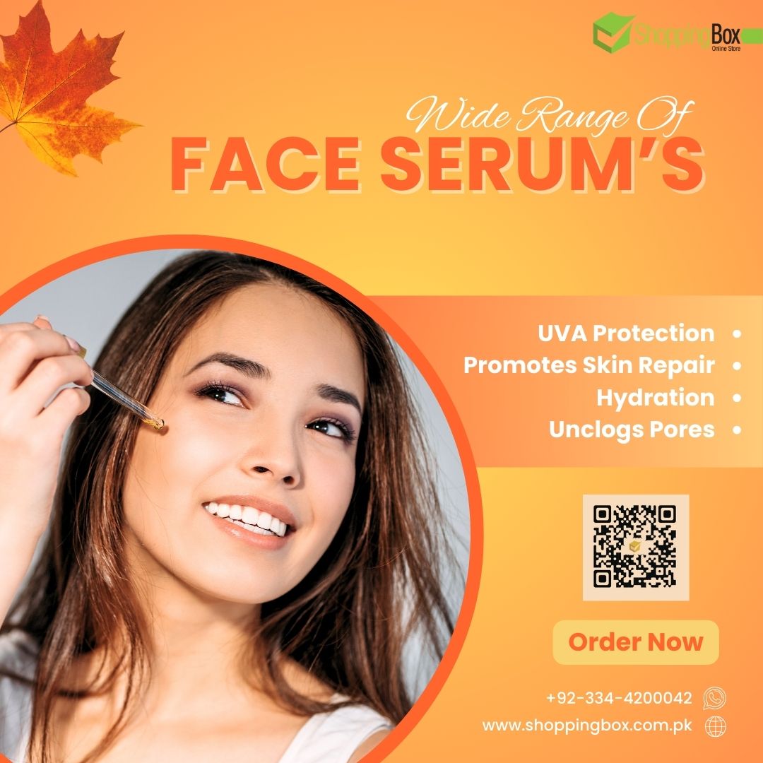 Face serums for glowing, hydrated, youthful skin – top brands in Pakistan – Vitamin C, Niacinamide, Retinol, Hyaluronic Acid – Shopping Box