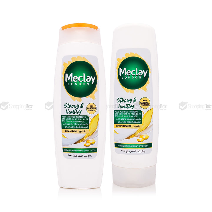 Meclay London Strong & Healthy Shampoo and Conditioner Bundle – Strengthening Hair Care Set in Pakistan – Available at Shopping Box