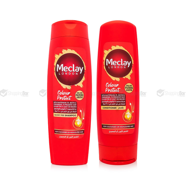 Meclay London Color Protect Shampoo and Conditioner Bundle front view – Shopping Box