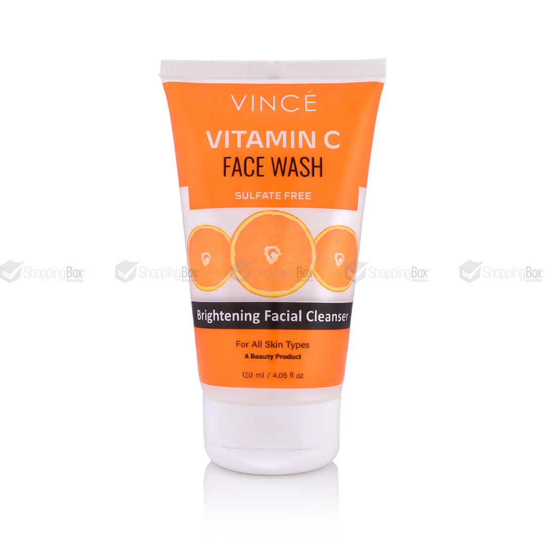 Vince Vitamin C Face Wash 120ml front tube with citrus design