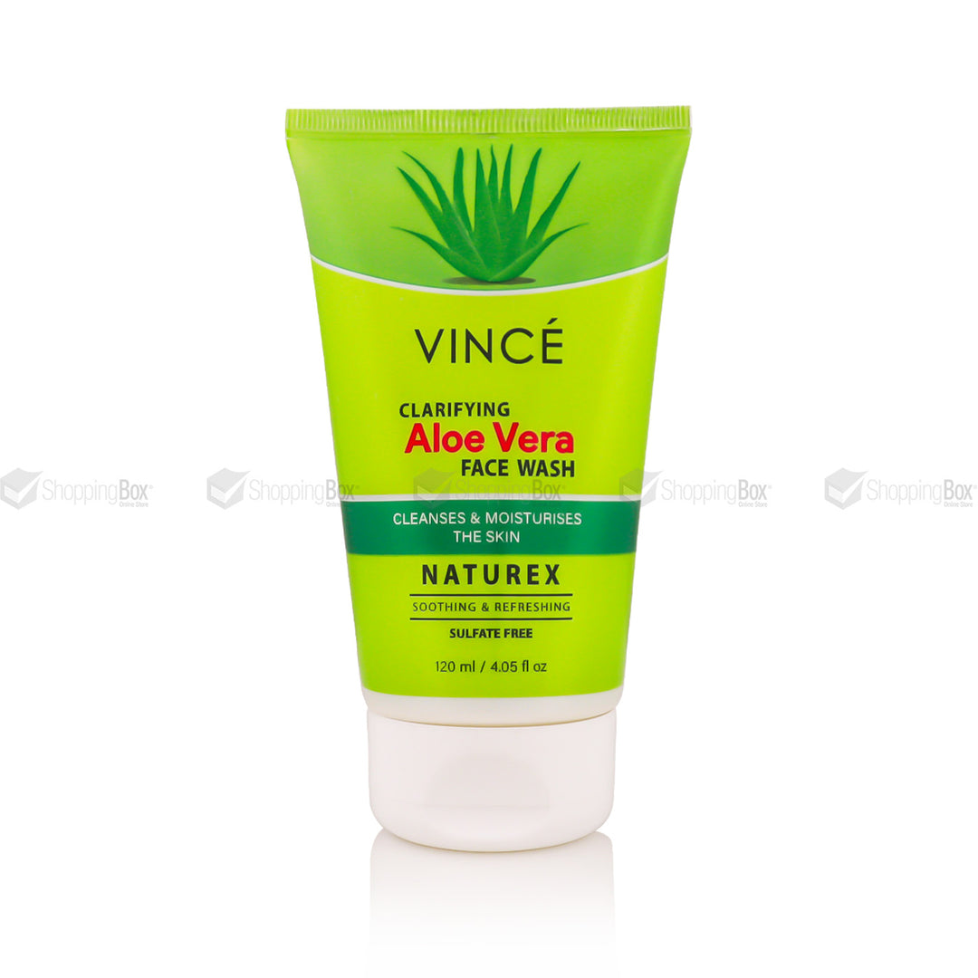 Vince Aloe Vera Face Wash 120ml front tube with green packaging