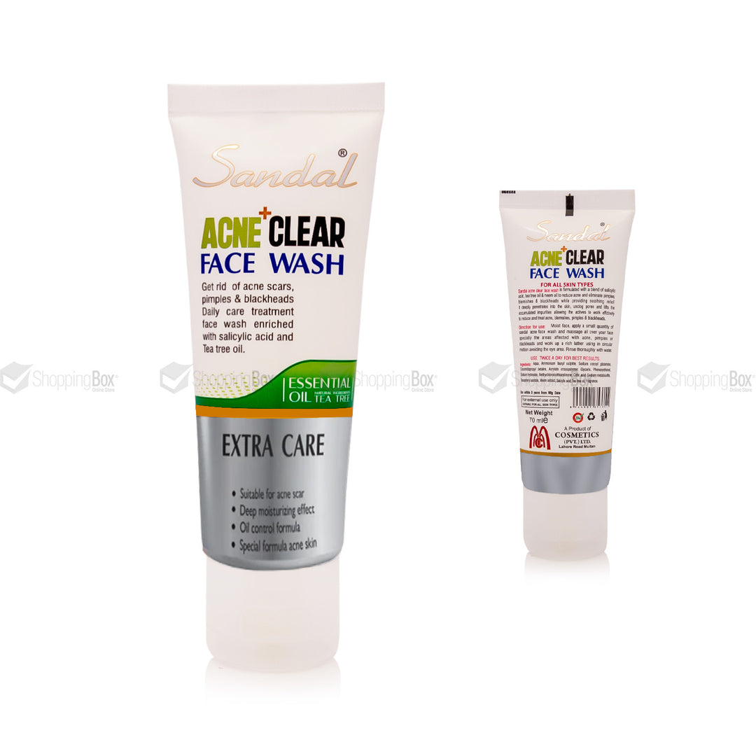 Sandal Acne Clear Face Wash 70ml  – Shopping Box original photo
