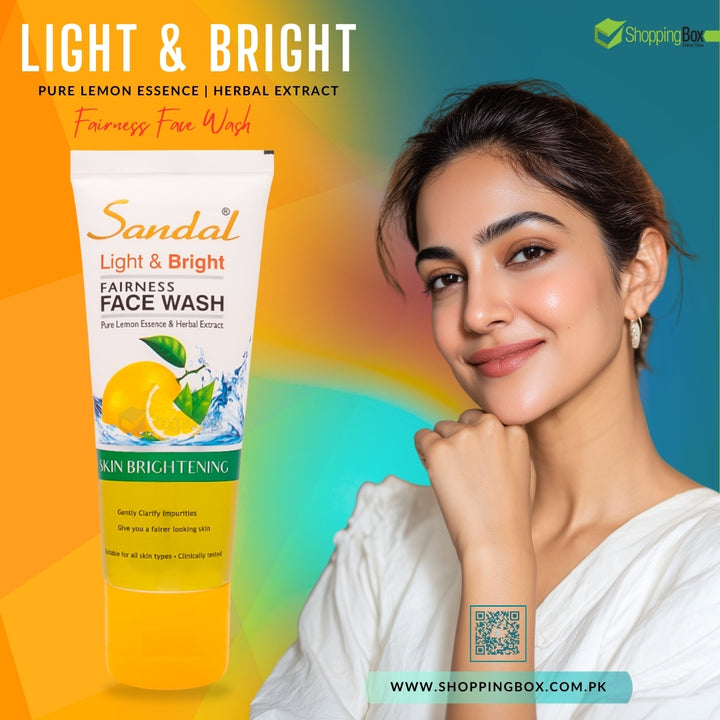 Sandal Fairness Face Wash with Lemon & Herbal Extract Poster for Shopping box