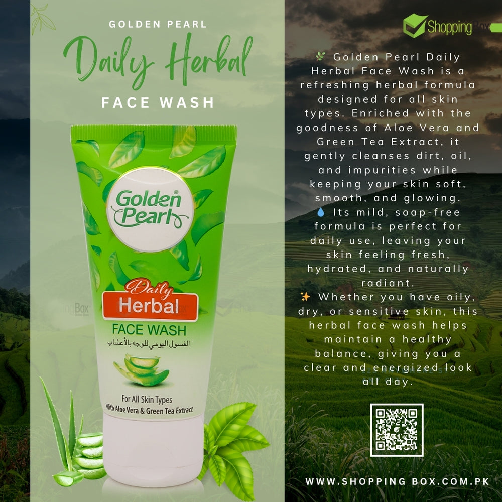 Golden Pearl Daily Herbal Face Wash back – ingredients & usage