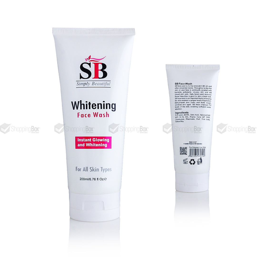SB Whitening Face Wash 200ml front view – Shopping Box Pakistan