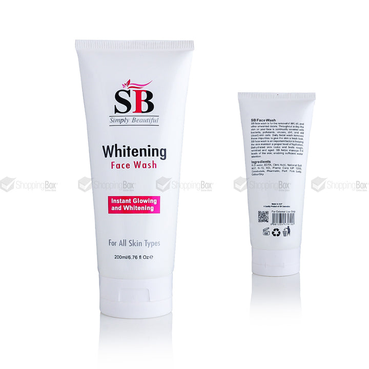 SB Whitening Face Wash 200ml front view β Shopping Box Pakistan