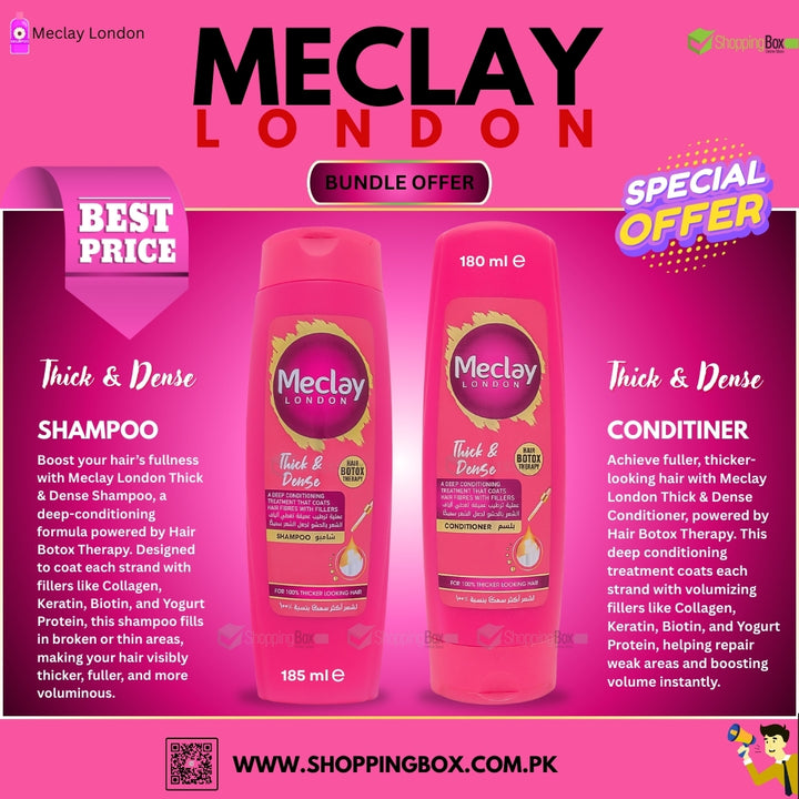 Meclay Thick & Dense special bundle offer available at Shopping Box trusted online store in Pakistan.