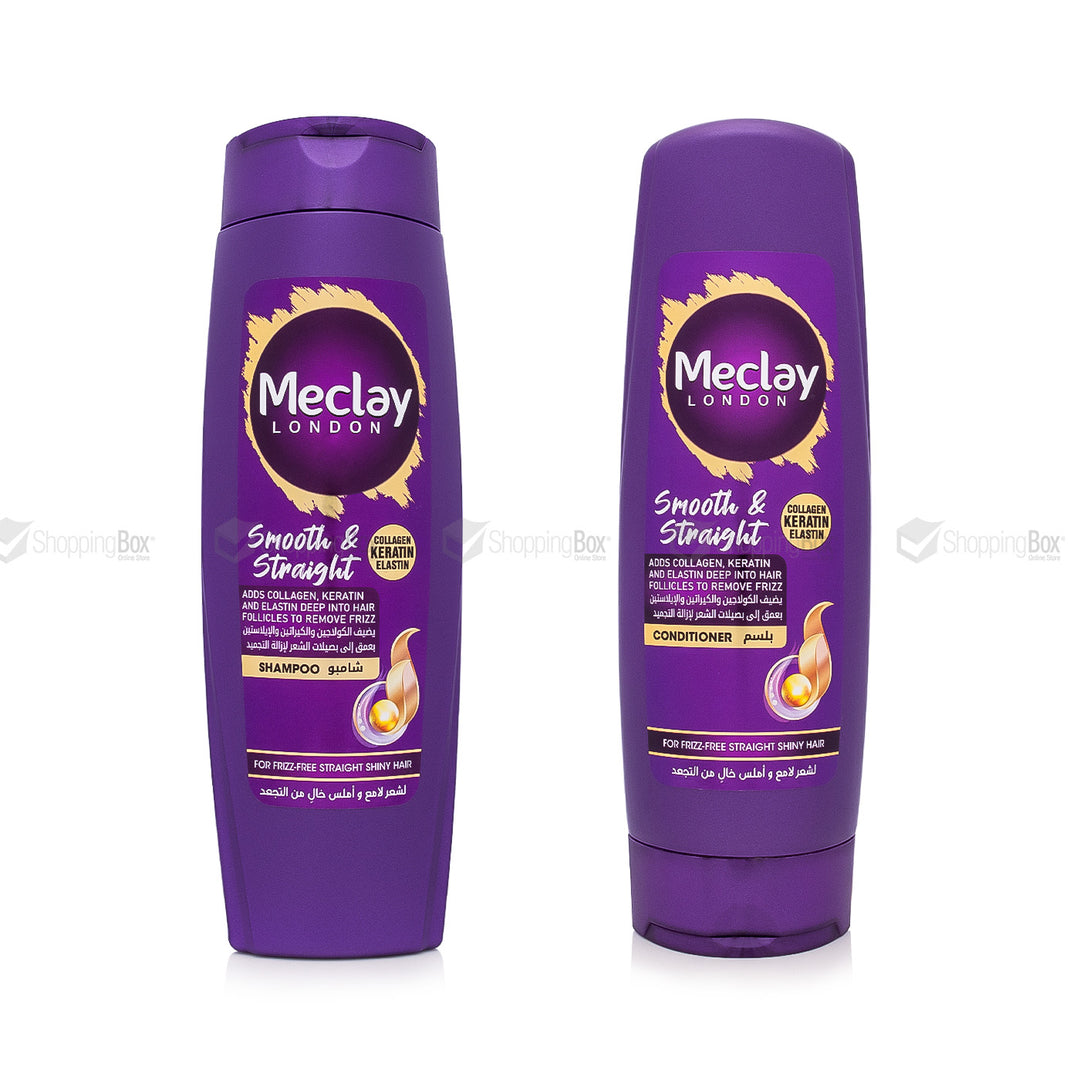 Meclay Smooth & Straight Shampoo 185ml and Conditioner 180ml bundle