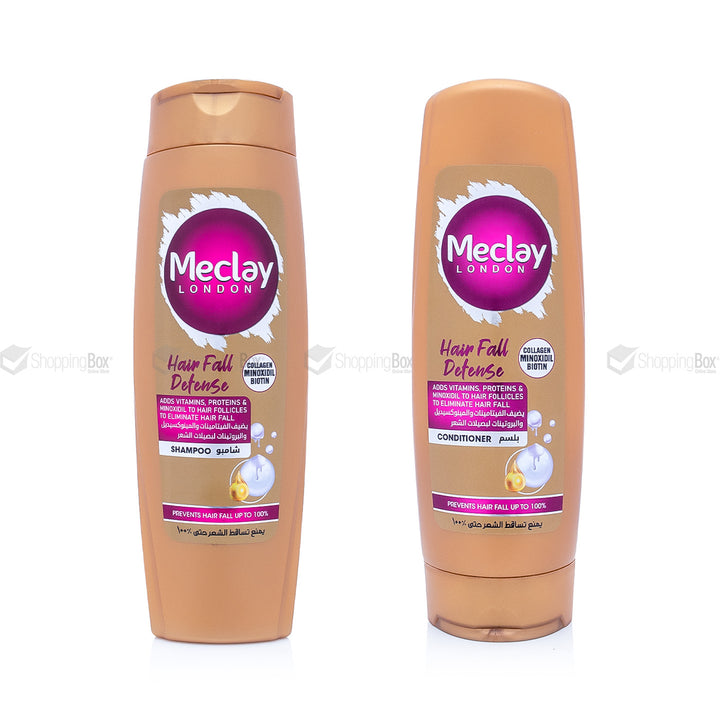 Meclay Hair Fall Defense Shampoo 185ml and Conditioner 180ml bundle