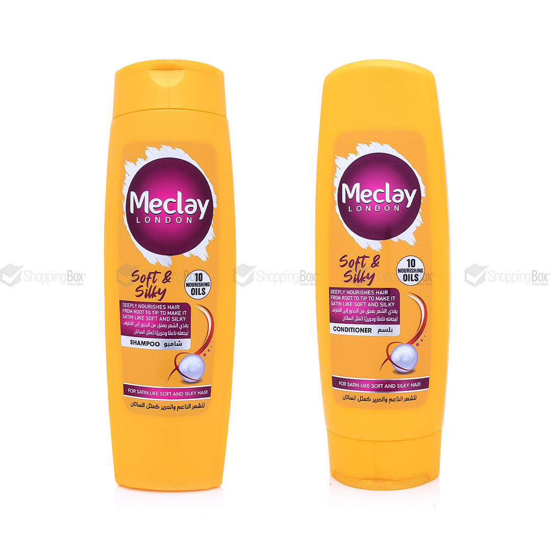 Meclay Soft & Silky Shampoo 185ml and Conditioner 180ml bundle