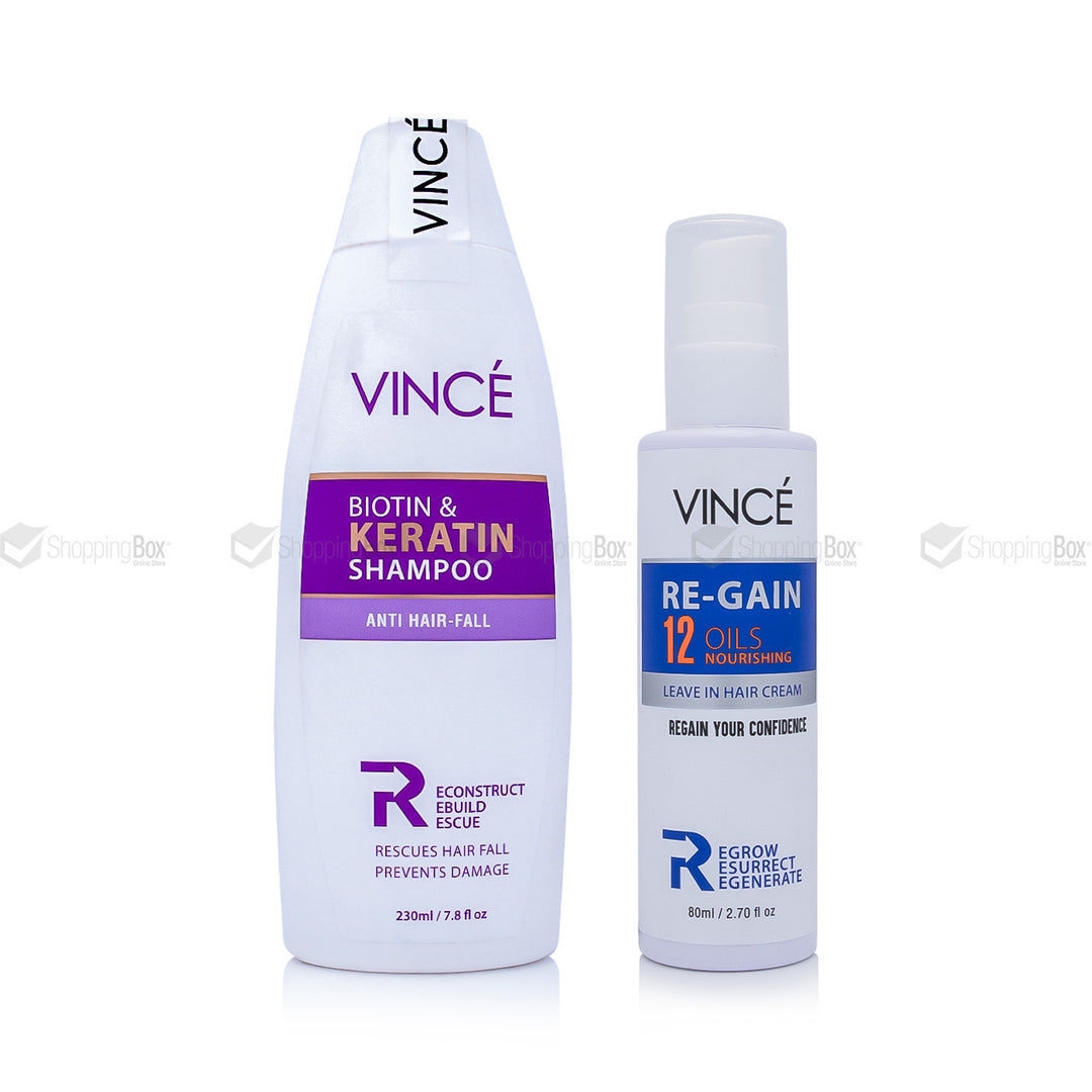 Vince Hair Fall Rescue Duo bundle featuring shampoo and leave-in cream