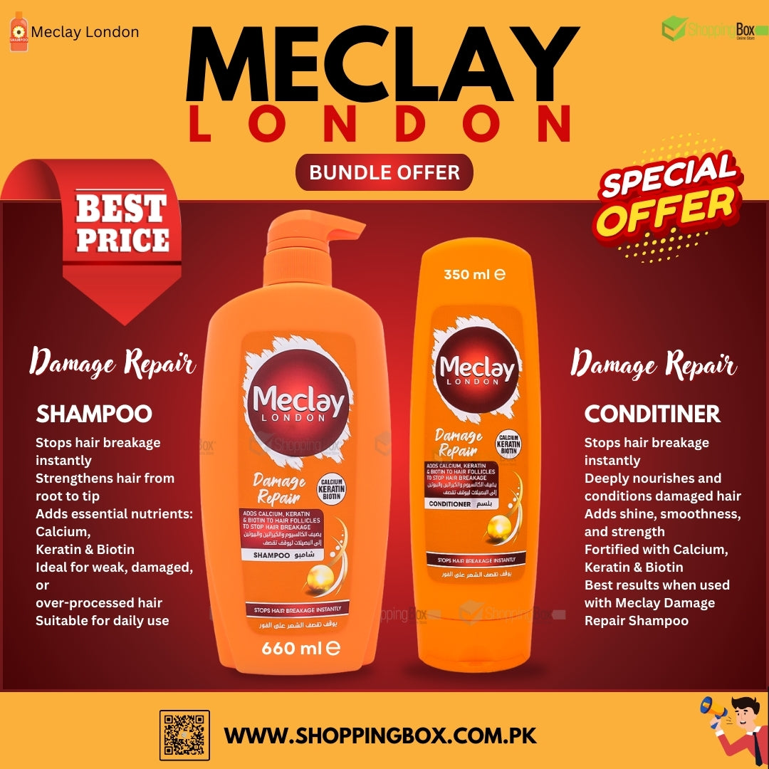 Meclay London Damage Repair bundle special offer available at Shopping Box. Trusted online store in Pakistan. 