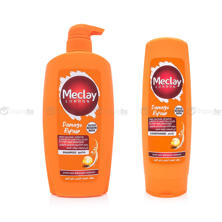 Meclay Damage Repair Shampoo 660ml and Conditioner 350ml bundle front view