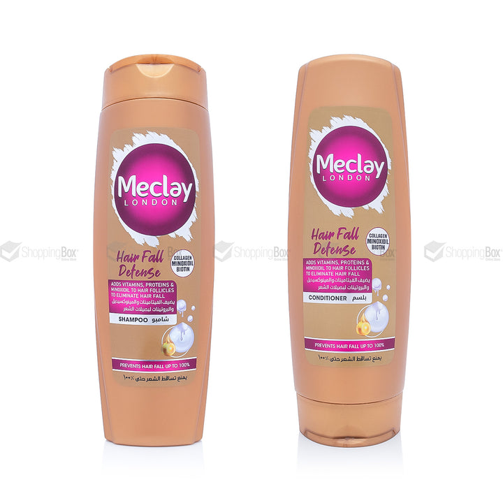 Meclay Hair Fall Defense Shampoo 360ml and Conditioner 350ml bundle front view