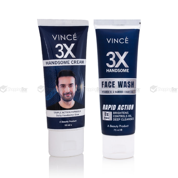 Vince 3X Handsome Bundle Pack including face wash and handsome cream
