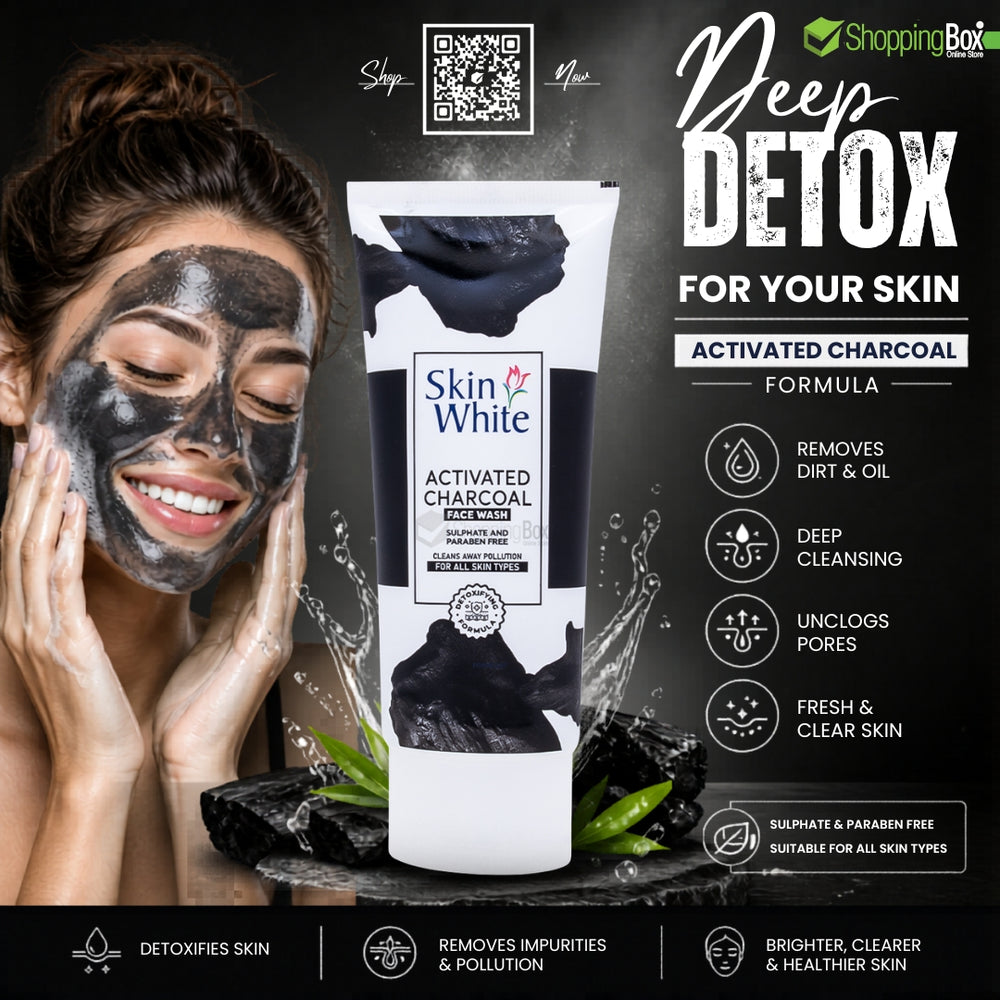 Model Using Facewash At Poster for Shopping Box 