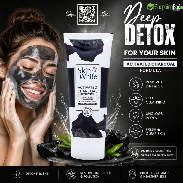 Model Using Facewash At Poster for Shopping Box 