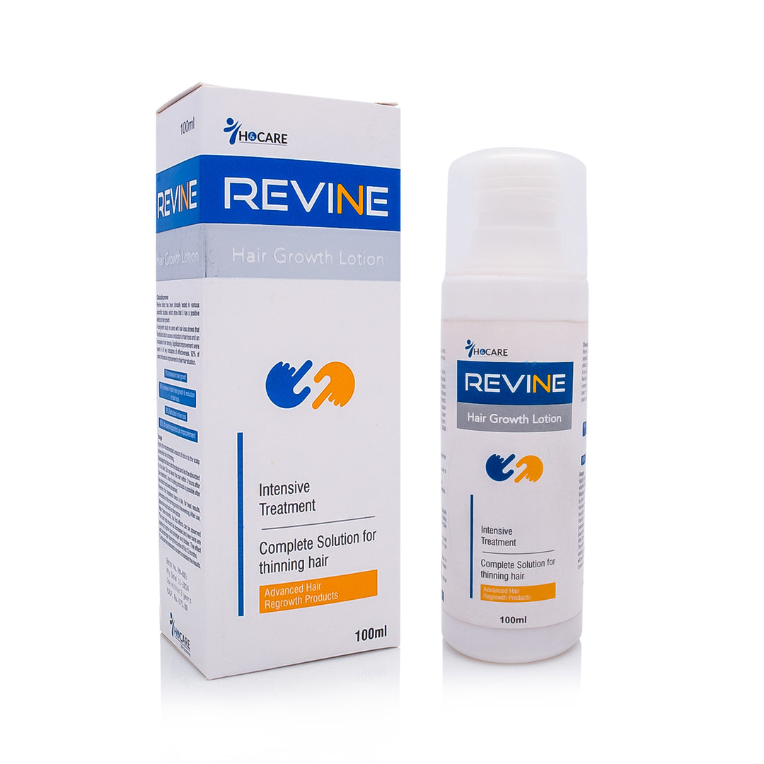 Revine Hair Growth Lotion 100ml bottle with outer box front view