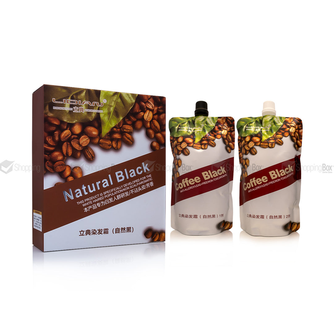 LIDIAN Natural Black Hair Color Cream front packaging