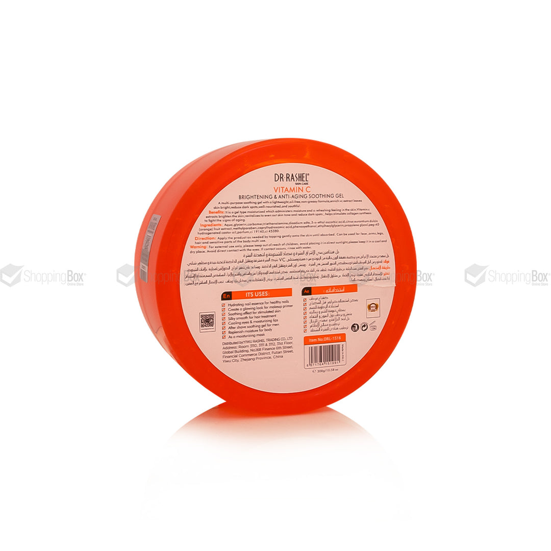 Dr. Rashel Vitamin C+ Brightening and Anti-Aging Soothing Gel container on a white background