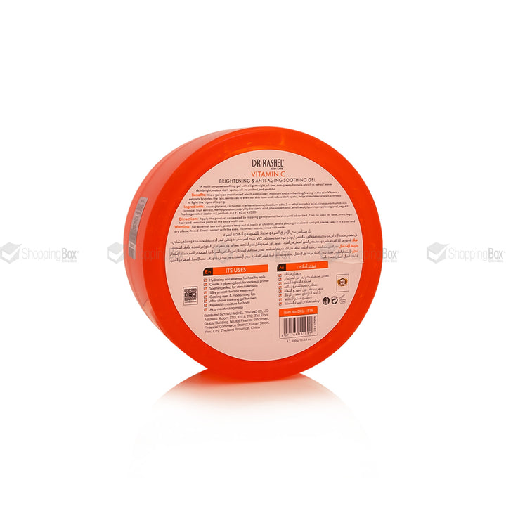 Dr. Rashel Vitamin C+ Brightening and Anti-Aging Soothing Gel container on a white background