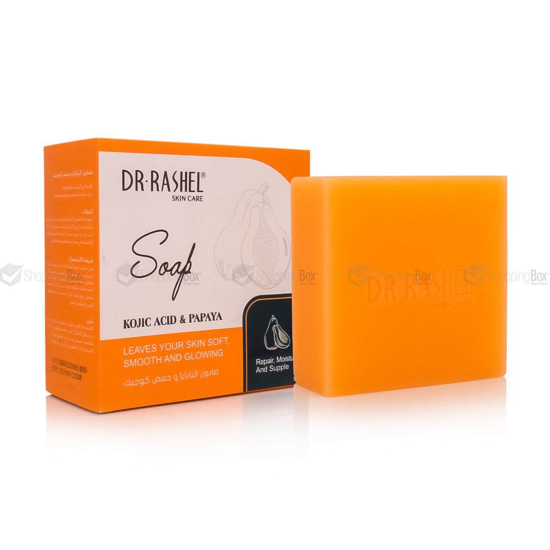 Front view of Dr Rashel Kojic Acid & Papaya Soap 100 g.