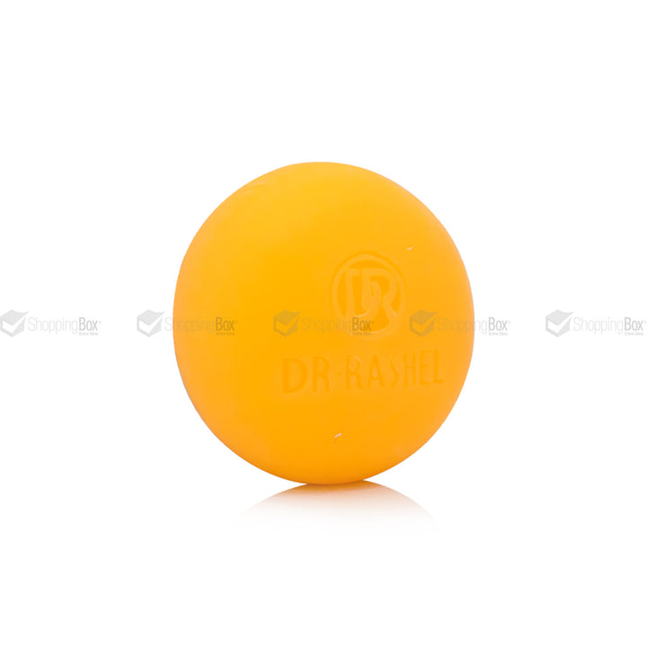 Yellow stress ball with 'DR RASHL' branding on a white background