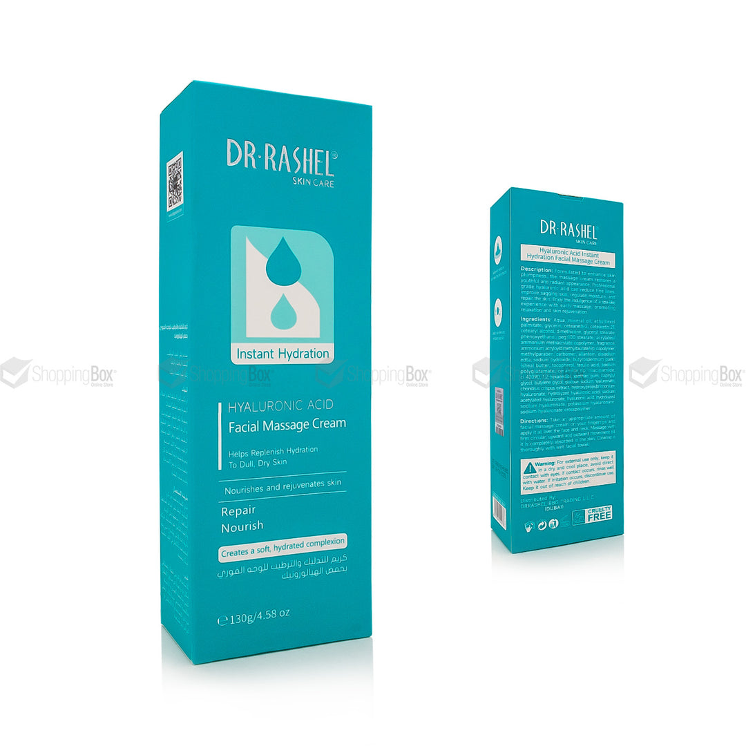 Dr. Rashel facial massage cream packaging on a white background