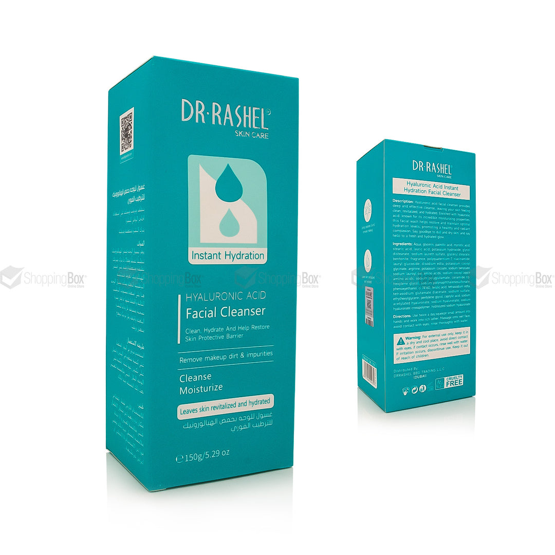 Dr. Rashel facial cleanser packaging on a white background