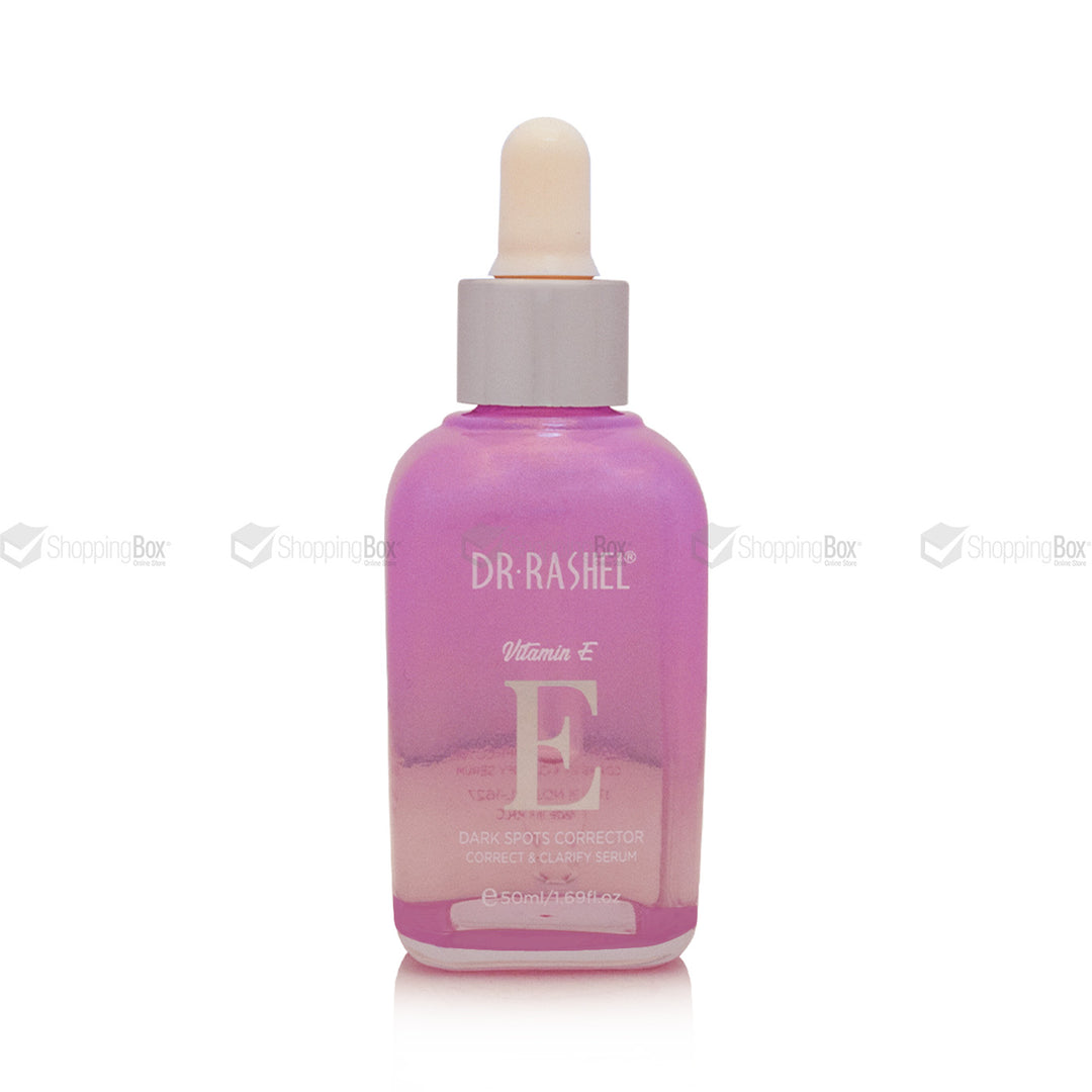 Dr. Rashel Vitamin E oil bottle with dropper on a white background
