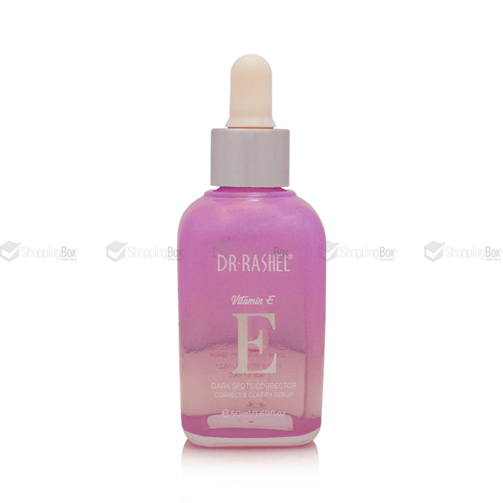 Dr. Rashel Vitamin E oil bottle with dropper on a white background