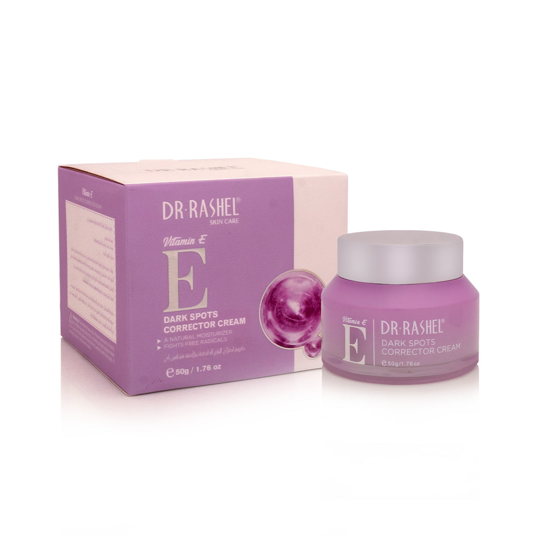 Dr. Rashel dark spot corrector cream with packaging on a white background