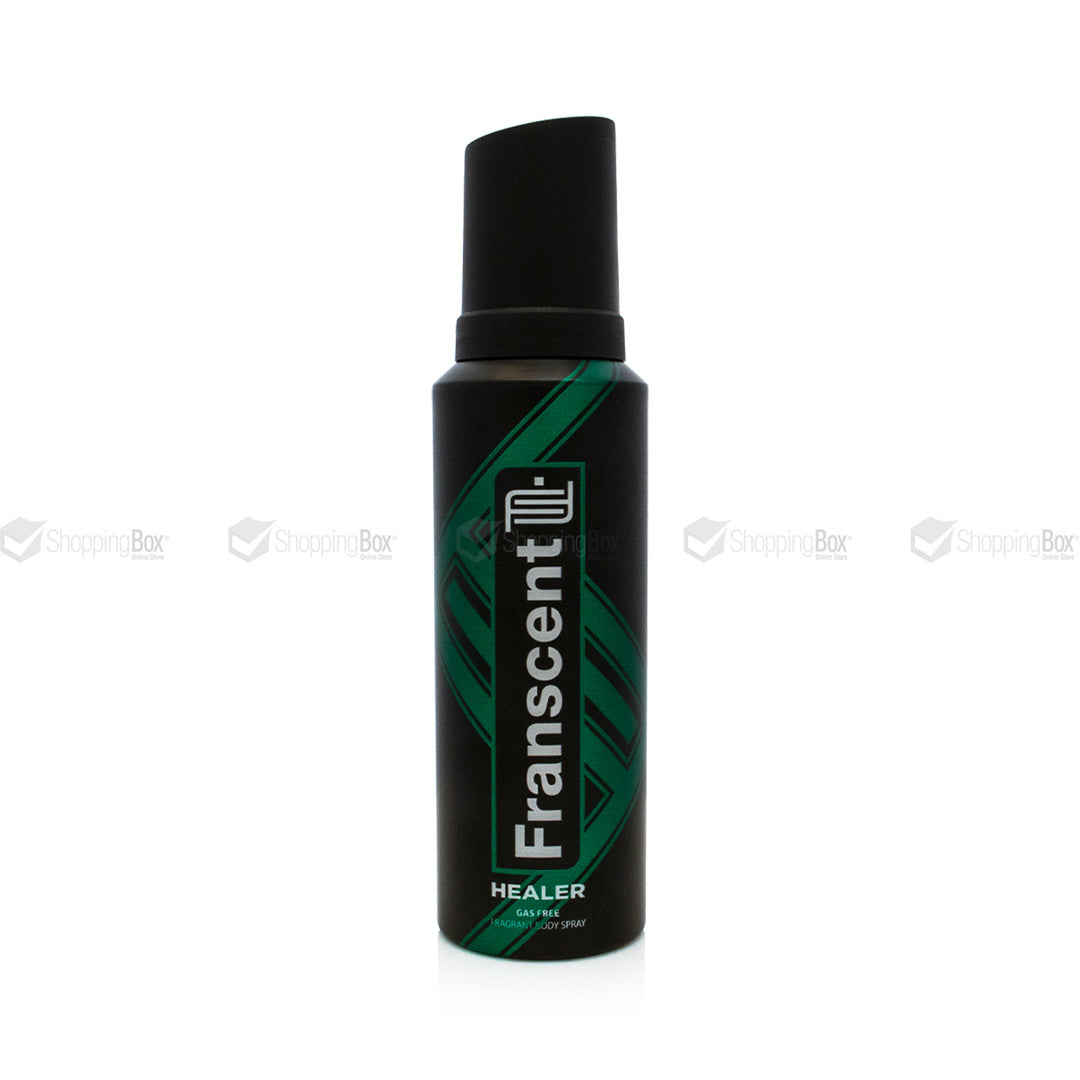 Franscent Healer spray bottle on a white background