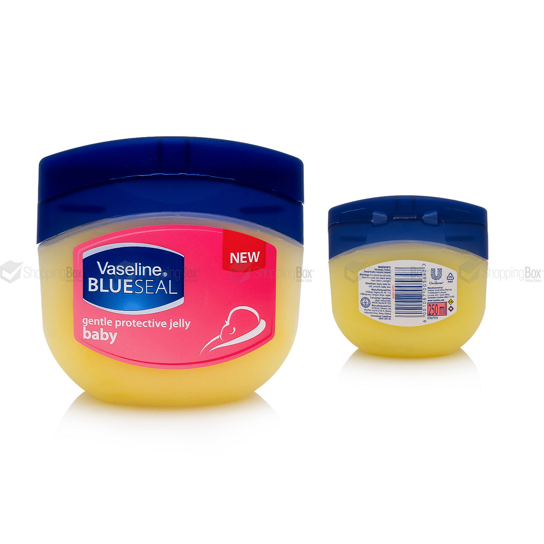 Front view of Vaseline Blue Seal Gentle Protective Baby Jelly 100ml original packaging