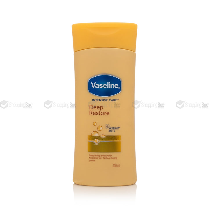 Vaseline Intensive Care Deep Restore body lotion on a white background