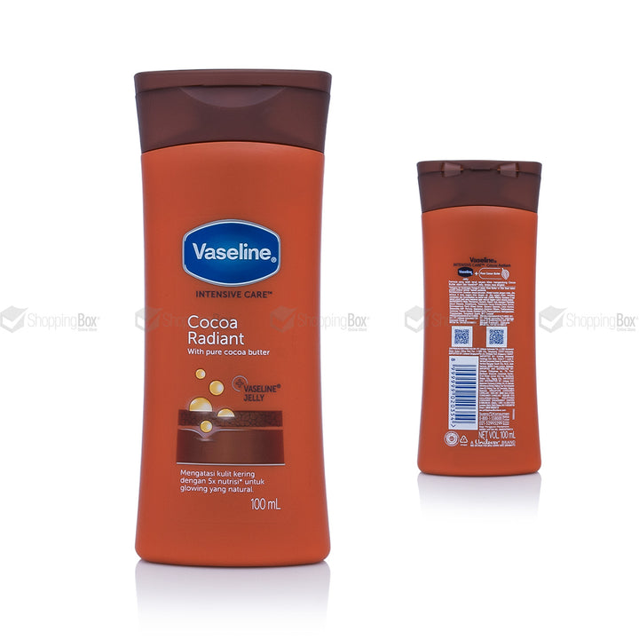 Vaseline Cocoa Radiant lotion bottle on a white background