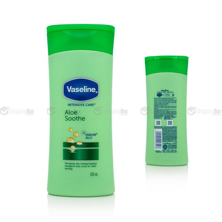 Vaseline Intensive Care Aloe Soothe Body Lotion for soothing and hydrating dry skin – 200ml.
