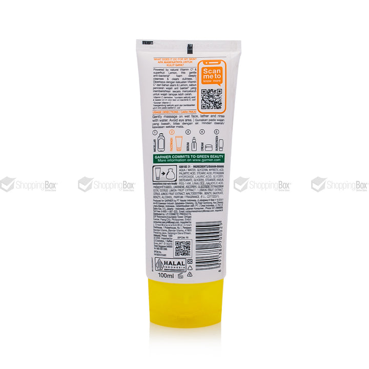 Garnier Bright Complete Vitamin C Face Wash – 100ml