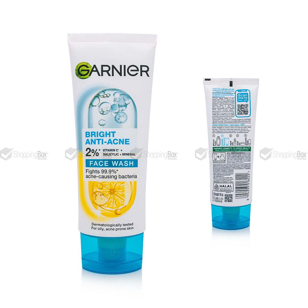 Garnier Bright Anti-Acne Face Wash 100ml
