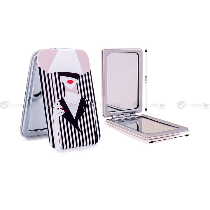 MIRROR RECTANGLE SHAPE FACE COVER BLACK & WHITE