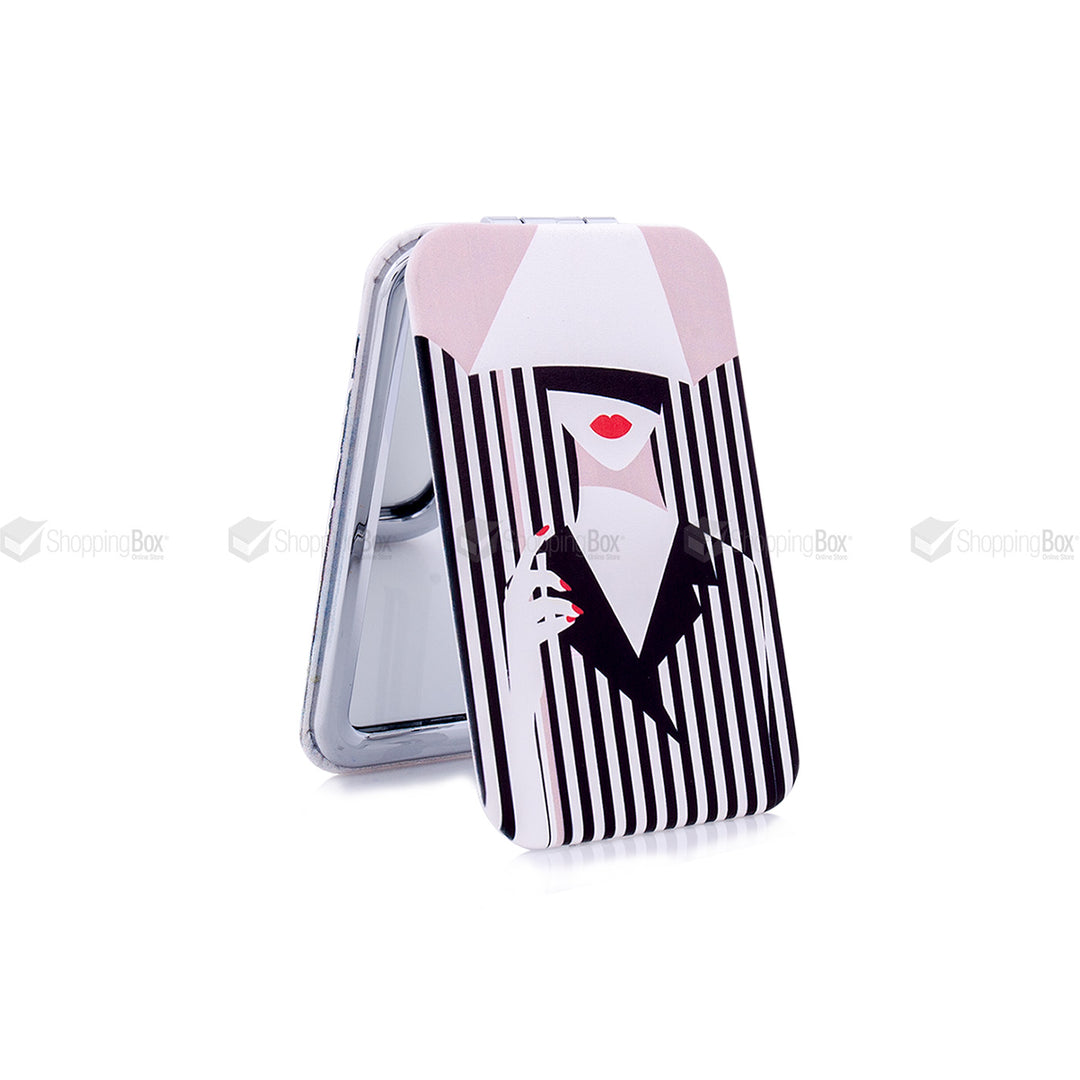 MIRROR RECTANGLE SHAPE FACE COVER BLACK & WHITE