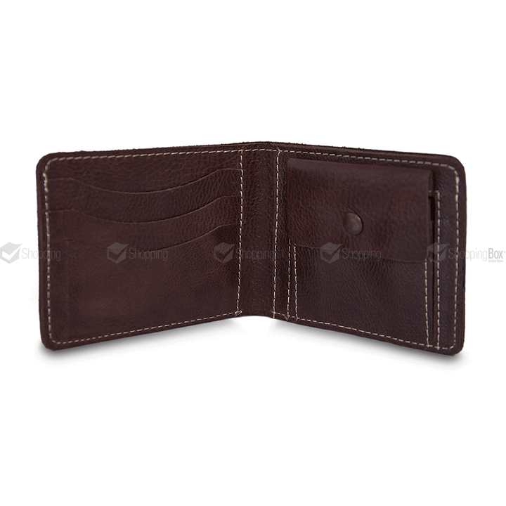 MEN’S WALLET DARK BROWN REAL COW LEATHER