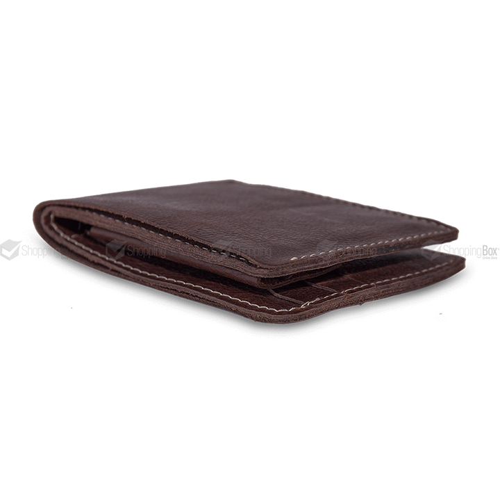 MEN’S WALLET DARK BROWN REAL COW LEATHER