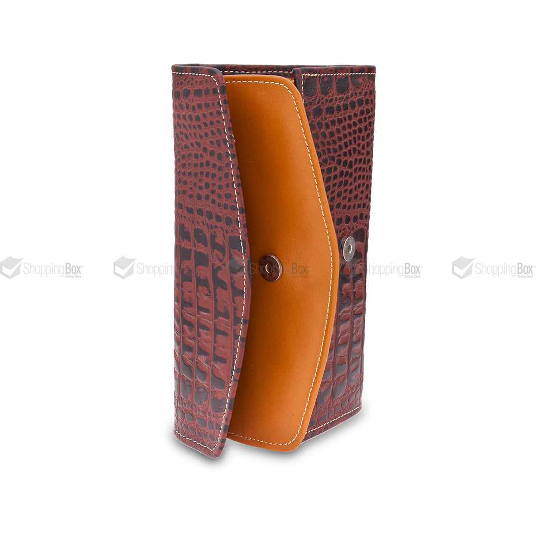 WOMEN’S CLUTCH CROCODILE GRAIN ORIGINAL LEATHER