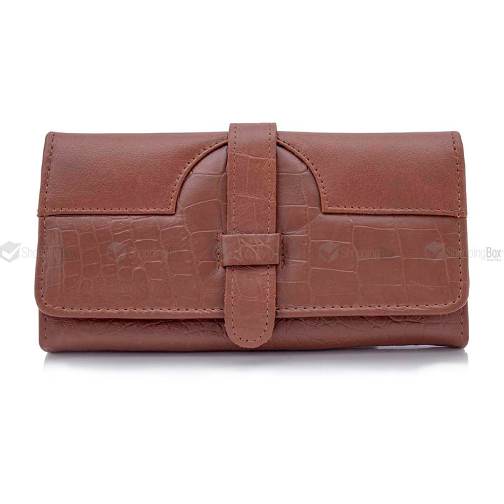 COW LEATHER CLUTCH BROWN