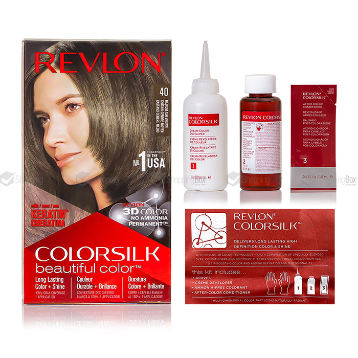 REVLON HAIR COLOR-40 MEDIUM ASH BROWN