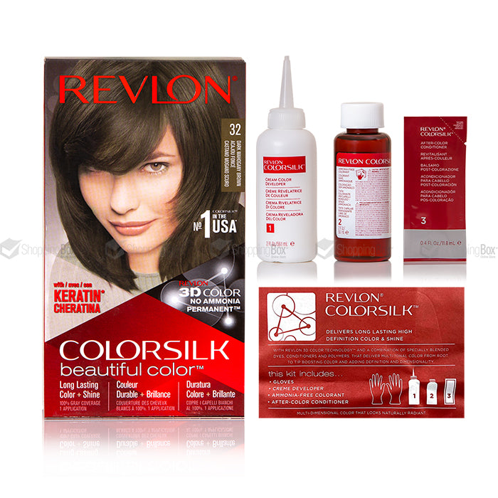 REVLON HAIR COLOR-32 DARK MAHOGANY BROWN