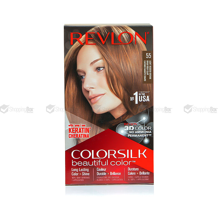 REVLON HAIR COLOR-55 LIGHT REDDISH BROWN